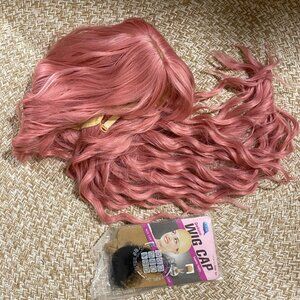 Pink wig for Halloween or cosplay